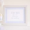 Blue Gingham 8x10 Sign by Pretty Plain Paper for a Blue Gingham Birthday Party, Baby Shower, or Bridal Shower