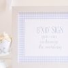 Blue Gingham 8x10 Sign by Pretty Plain Paper for a Blue Gingham Birthday Party, Baby Shower, or Bridal Shower