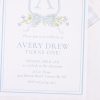 Watercolor Crest with Monogram Birthday Invitation by Pretty Plain Paper for a Watercolor Crest Theme Birthday or a Monogram Theme Birthday Party