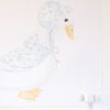 Watercolor Mother Goose Backdrop by Pretty Plain Paper for a Mother Goose Birthday Party or Mother Goose Baby Shower