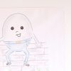 Watercolor Humpty Dumpty Backdrop by Pretty Plain Paper for a Humpty Dumpty Birthday or Baby Shower