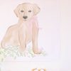 Watercolor Pink Puppy Party Backdrop by Pretty Plain Paper, Pink Puppy Party Decor