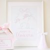 Adopt a Unicorn Sign for a Unicorn Party Favor or Party Activity by Pretty Plain Paper; A Watercolor Unicorn Party Set