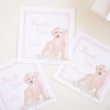 Watercolor Puppy Favor Tag, Watercolor Party by Pretty Plain Paper for a Pink Puppy Birthday Party