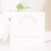 Watercolor Pink Crest with Bow Favor Tag