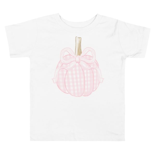 Pink Gingham Toddler Short Sleeve T-Shirt